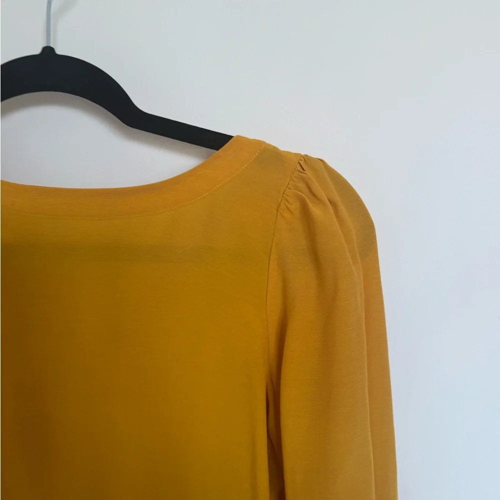 LOFT Mustard Yellow Blouse - Picture 2 of 6